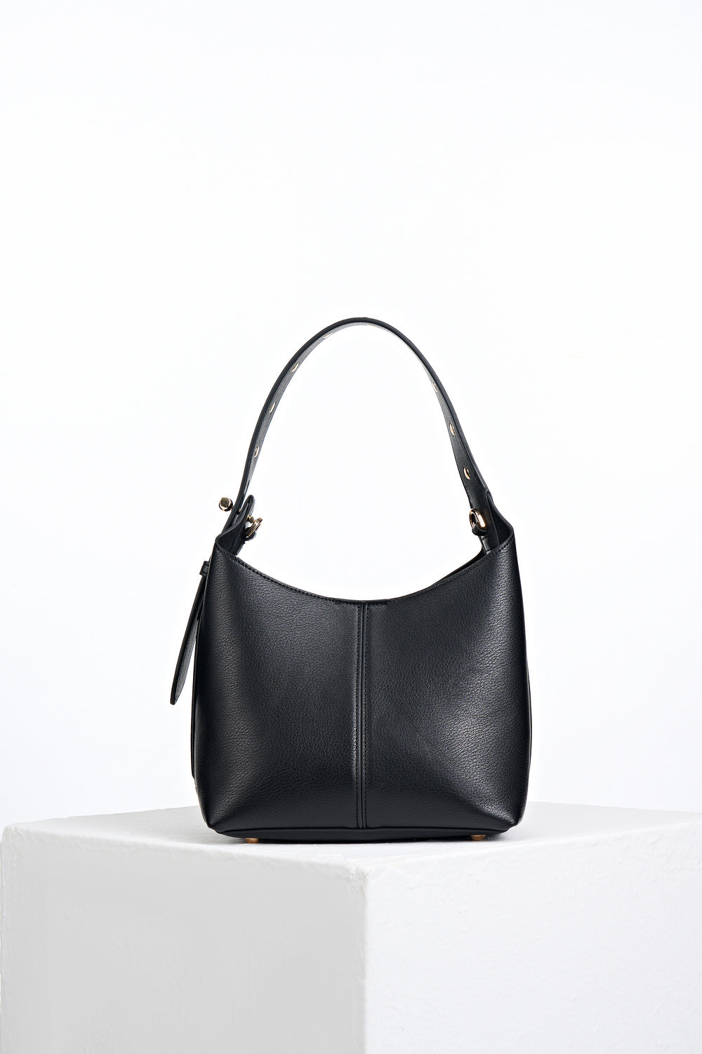 Roxanne Black Recycled Suede Grab Handle Bag