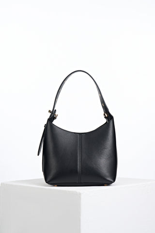 Roxanne Black Recycled Suede Grab Handle Bag