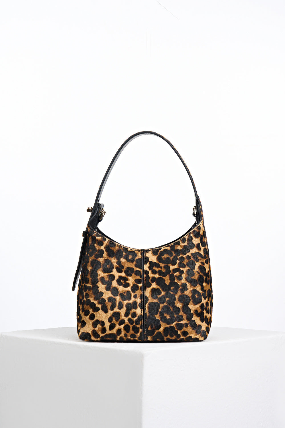 Roxanne Leopard Cowhide Grab Handle Bag
