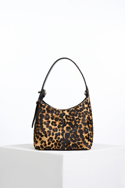 Roxanne Leopard Cowhide Grab Handle Bag