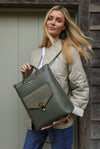 Sally Khaki Laptop Backpack