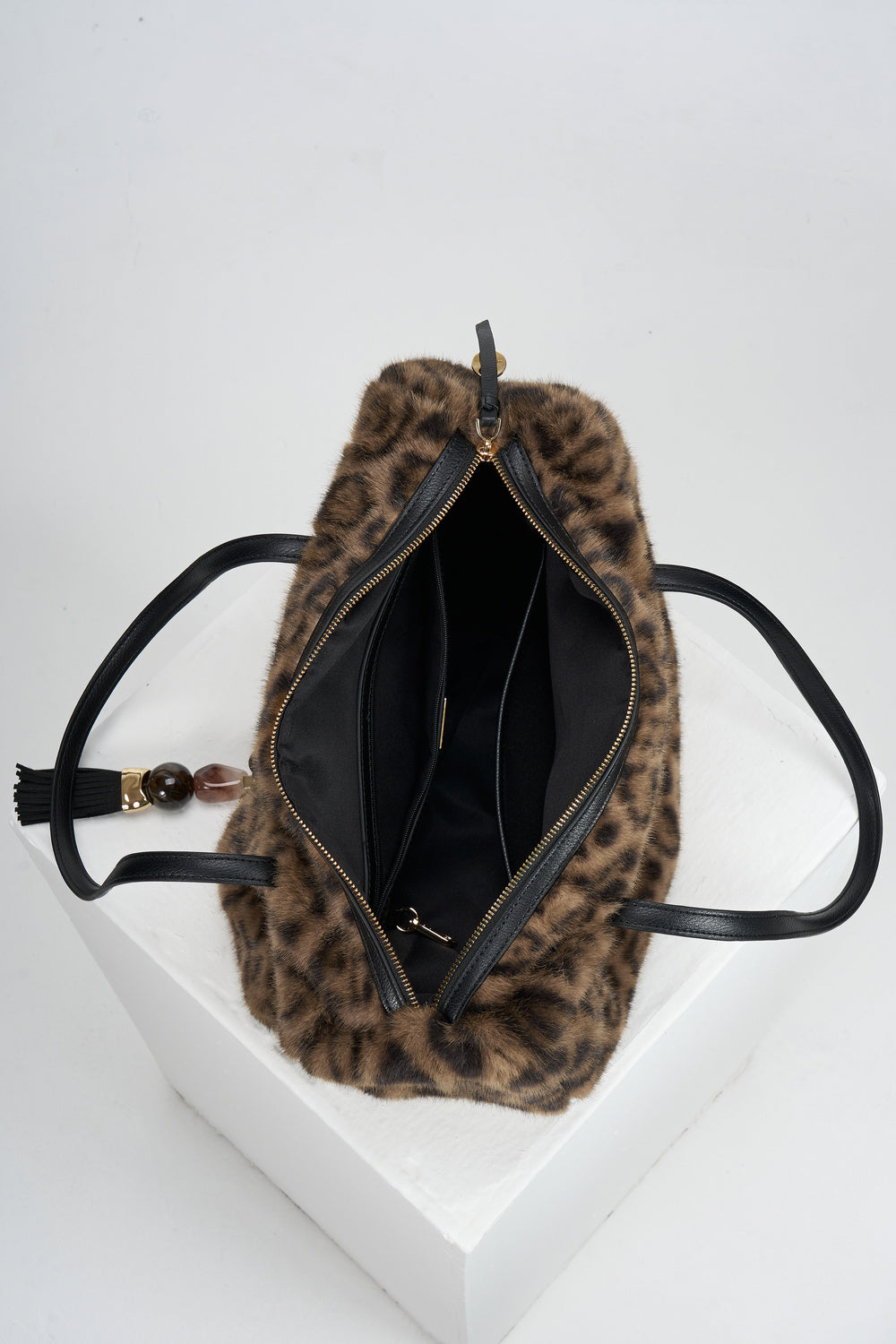 Sandrine Leopard Faux Fur Large Tote