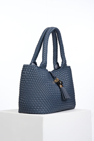 Saskia Denim Blue Woven Tote