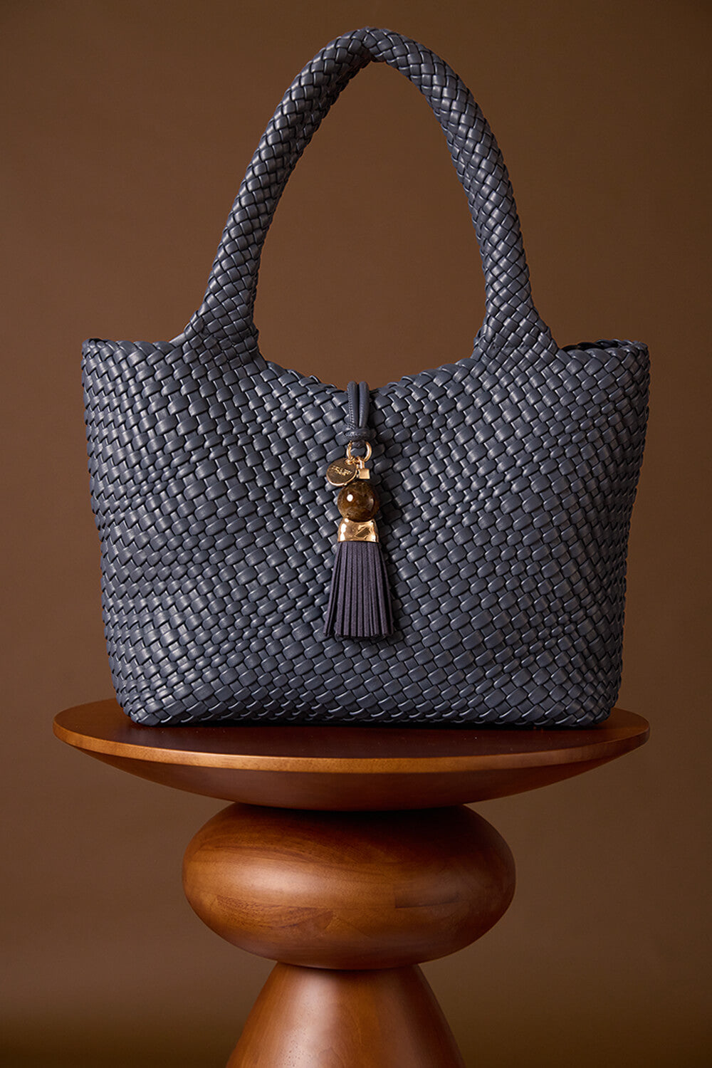 Saskia Denim Blue Woven Tote