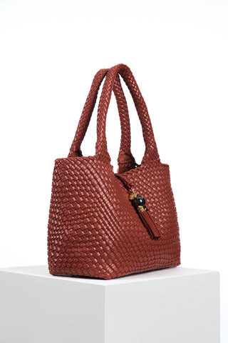 Saskia Tomato Red Woven Tote