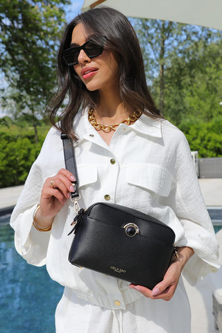 Sian Black Camera Crossbody