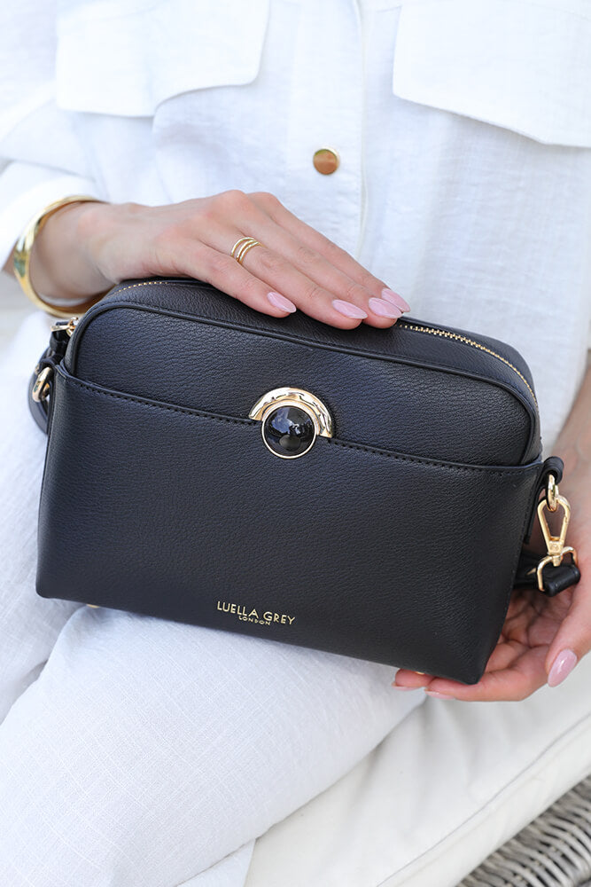 Sian Black Camera Crossbody
