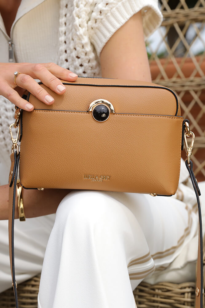 Sian Camel Camera Crossbody
