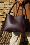 Simone Cherry Woven Handle Hobo