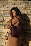 Simone Cherry Woven Handle Hobo