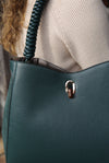 Simone Peacock Woven Handle Hobo