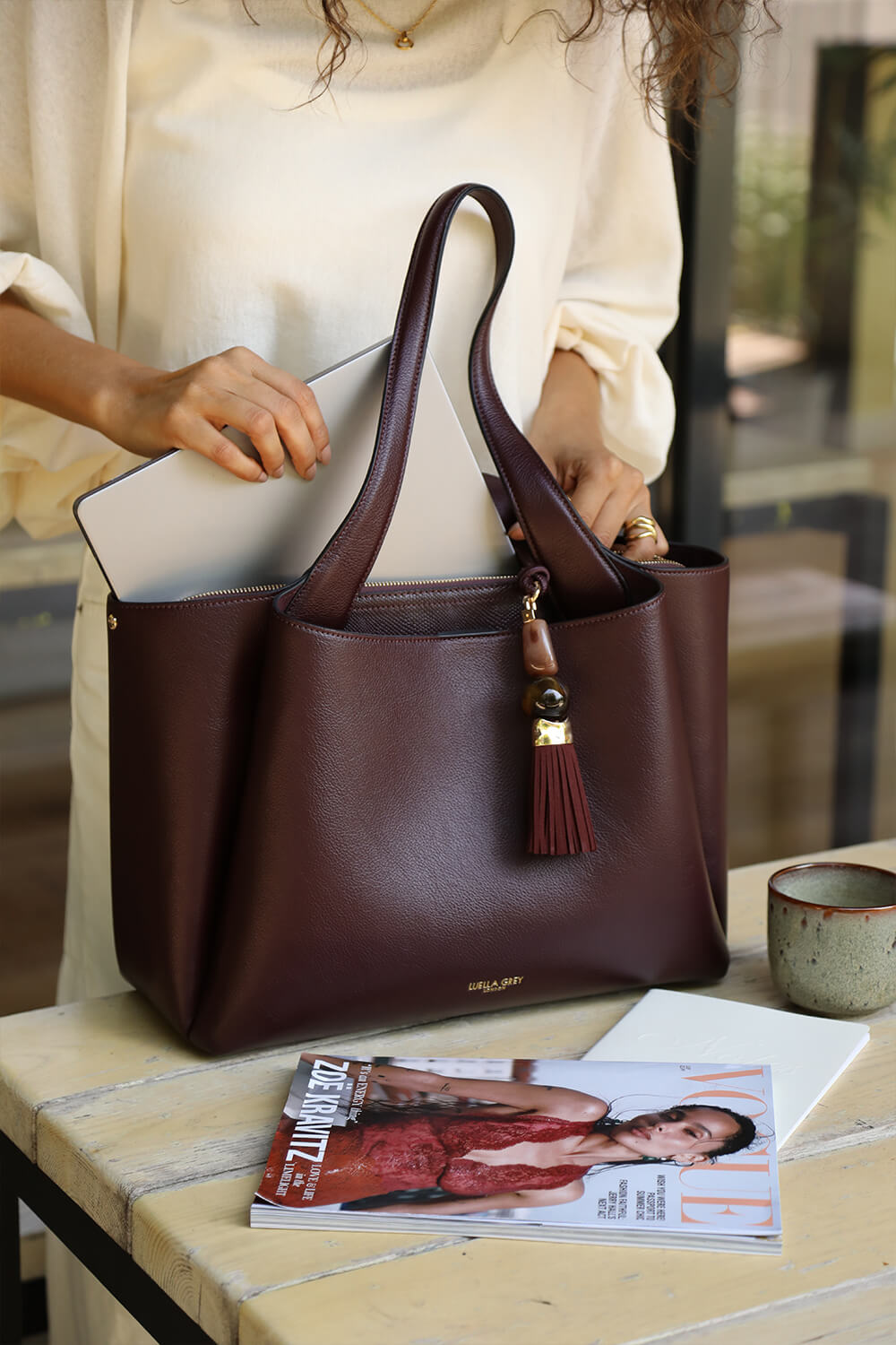 Stella Black Cherry Laptop Tote