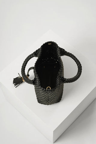 Suky Black Medium Woven Crossbody