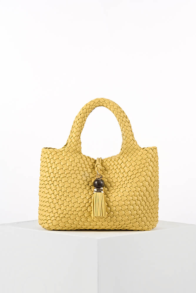 Suky Buttercup Yellow Medium Woven Crossbody