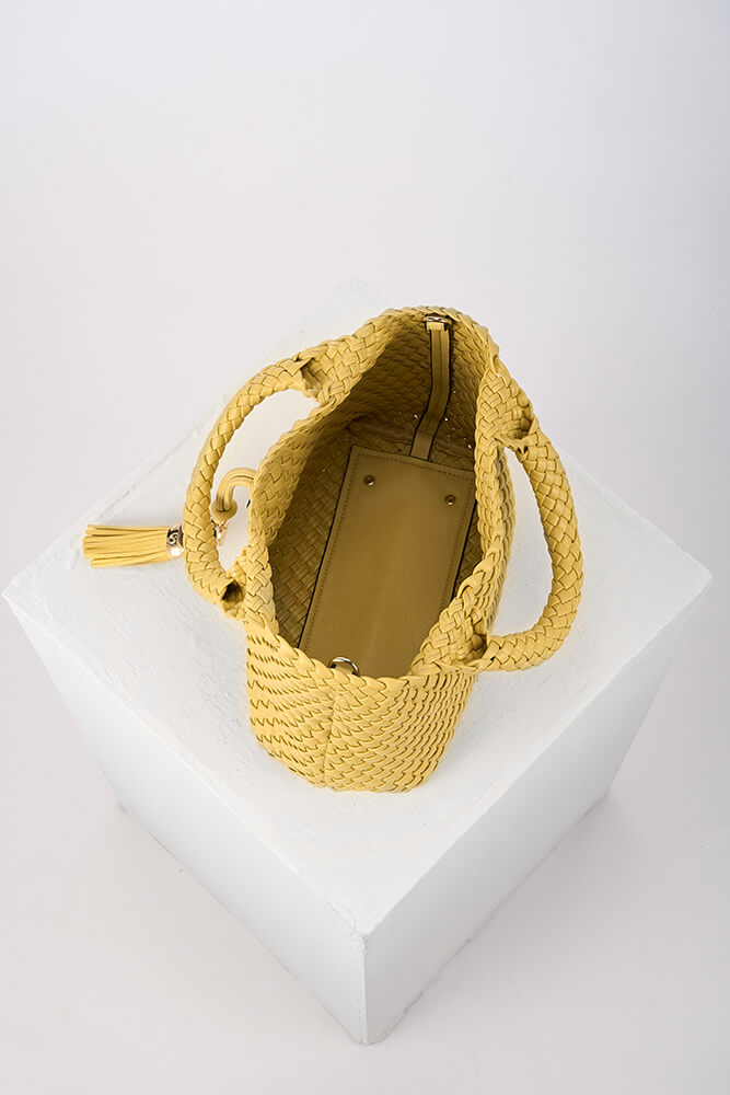 Suky Buttercup Yellow Medium Woven Crossbody