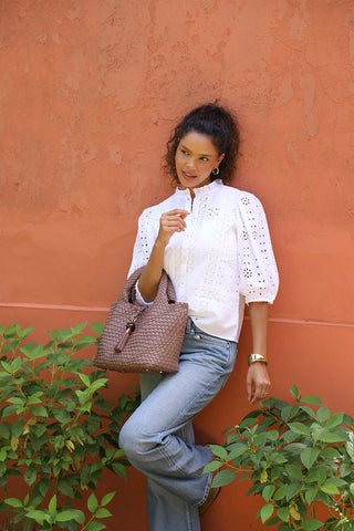 Suky Fawn Woven Crossbody