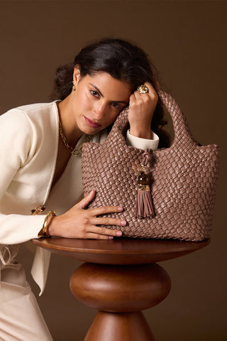 Suky Fawn Woven Crossbody