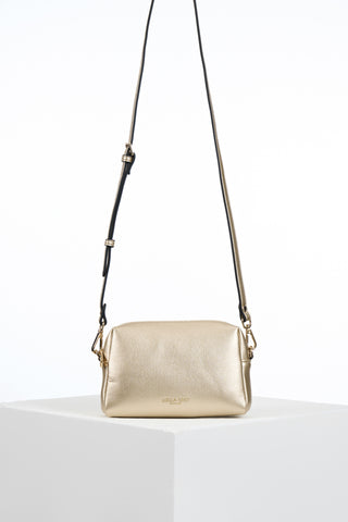Suky Gold Woven Crossbody