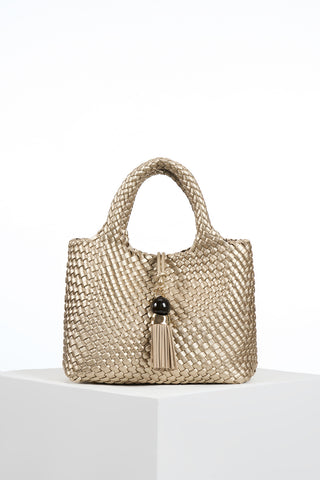 Suky Gold Woven Crossbody