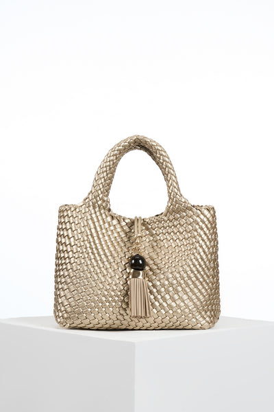 Suky Gold Woven Crossbody