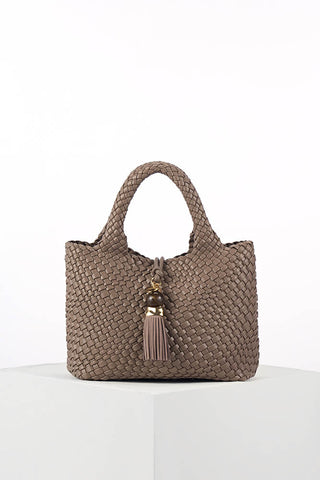 Suky Peat Medium Woven Crossbody