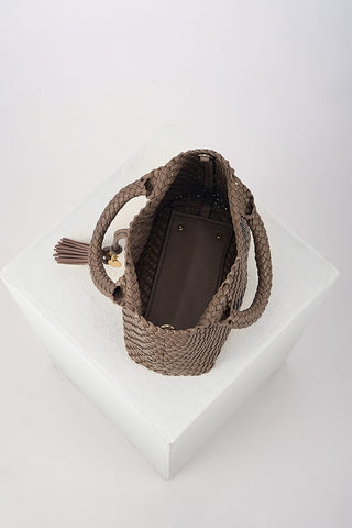 Suky Peat Medium Woven Crossbody