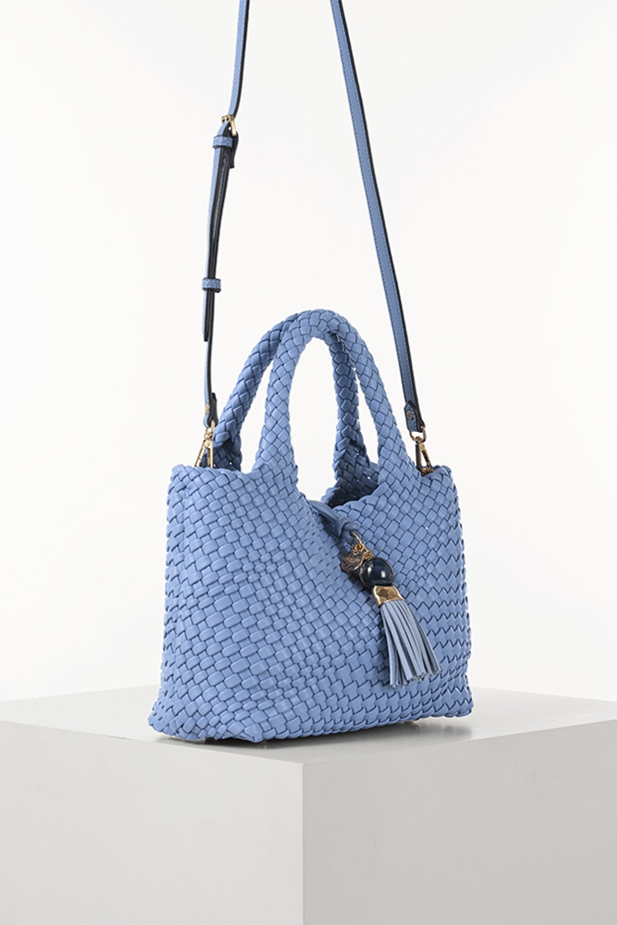 Suky Cornflower Blue Medium Woven Crossbody
