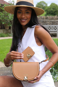 Tara Camel Saddle Crossbody