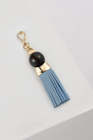 Thames Tassel Cornflower Blue Beaded Charm