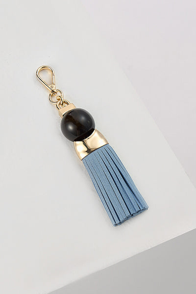 Thames Tassel Cornflower Blue Beaded Charm