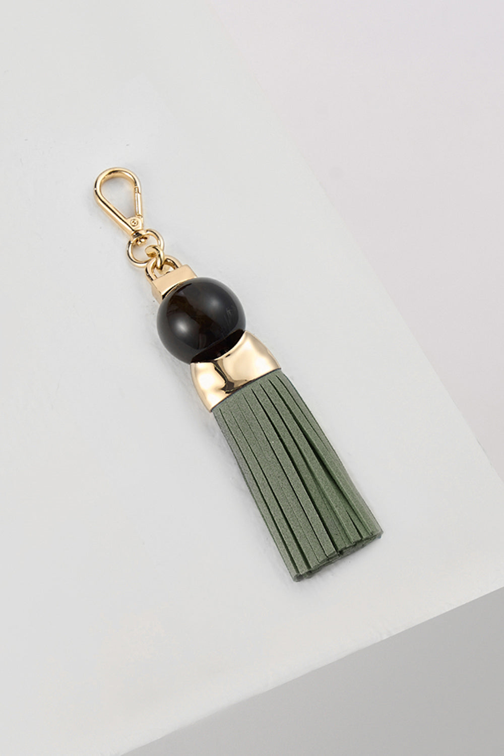 Thames Tassel Spearmint Green Beaded Charm