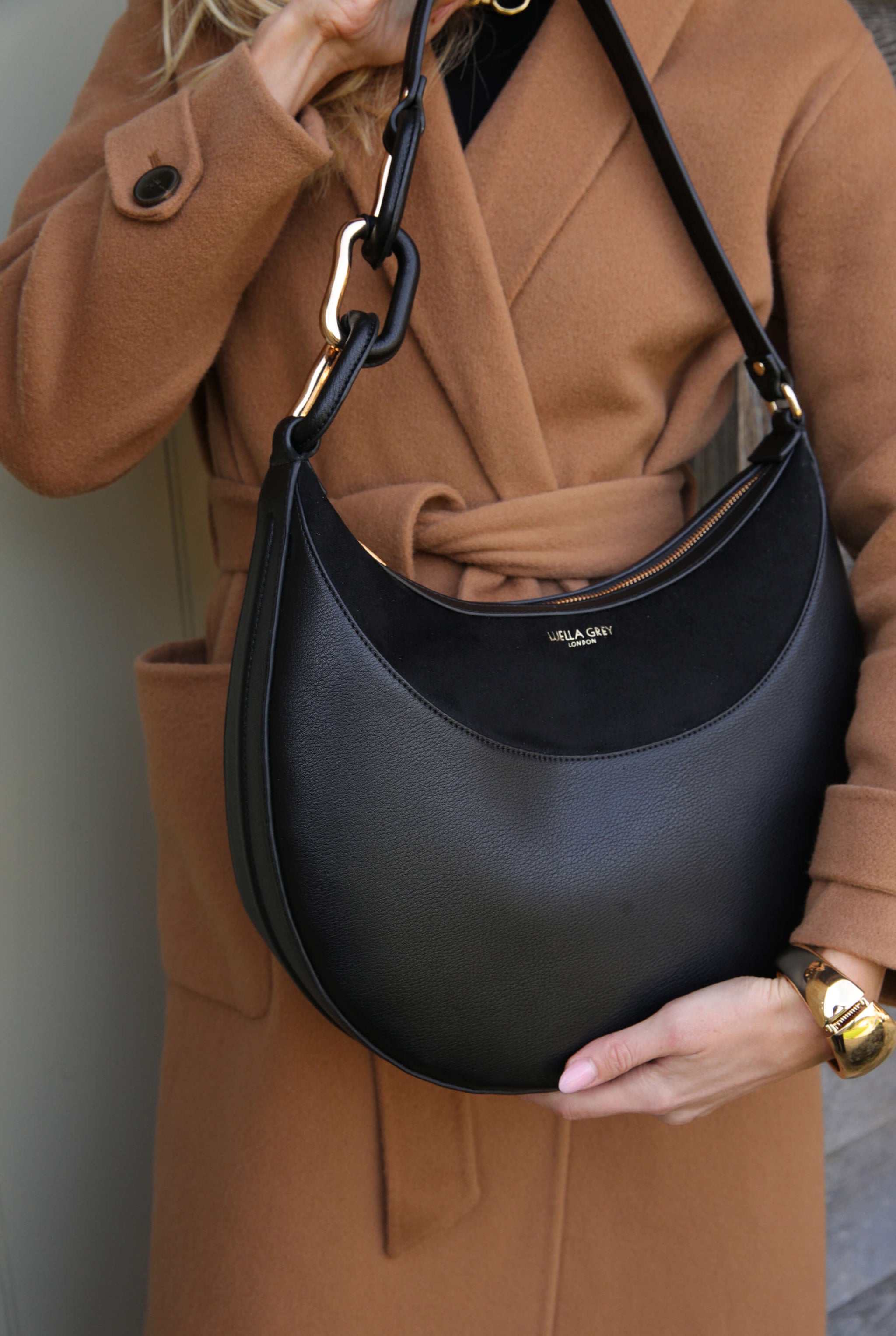 Thelma Black Scoop Hobo