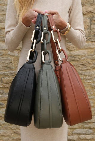 Thelma Black Scoop Hobo