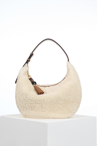 Theodora Ecru Borg Scoop Hobo