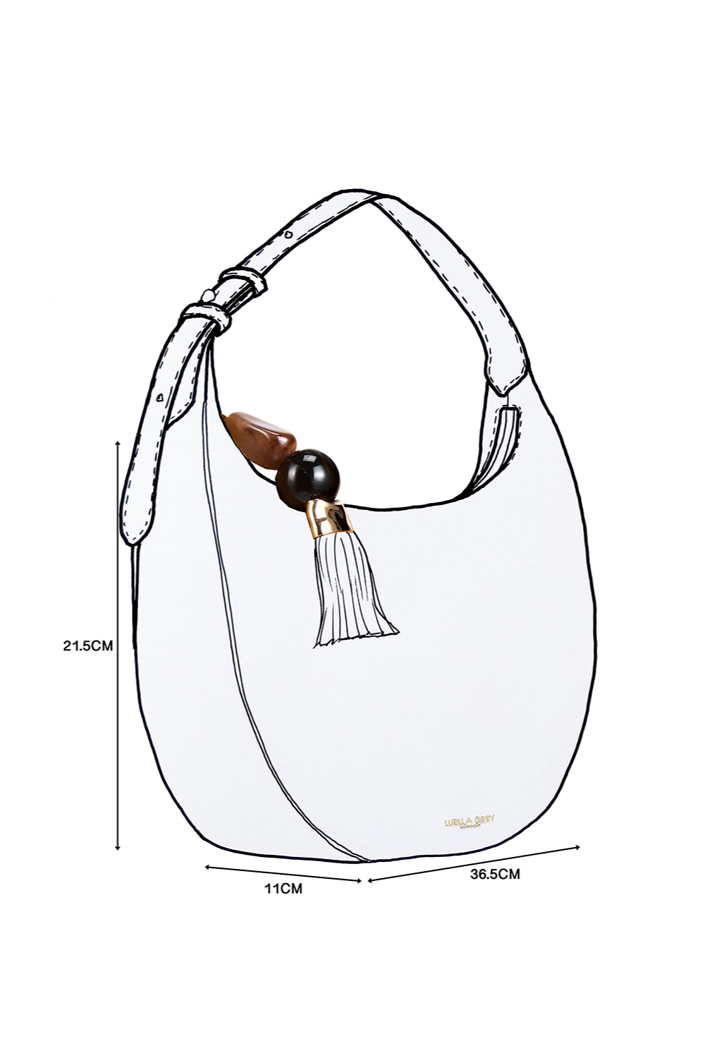 Theodora Ecru Borg Scoop Hobo