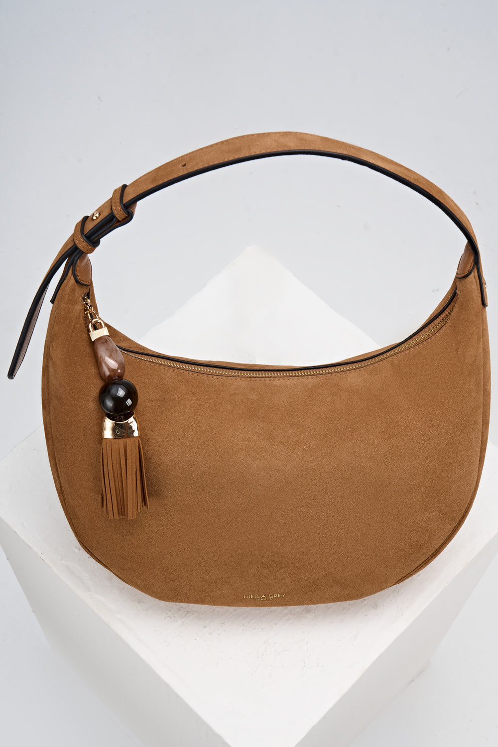 Theodora Tan Recycled Suede Scoop Hobo