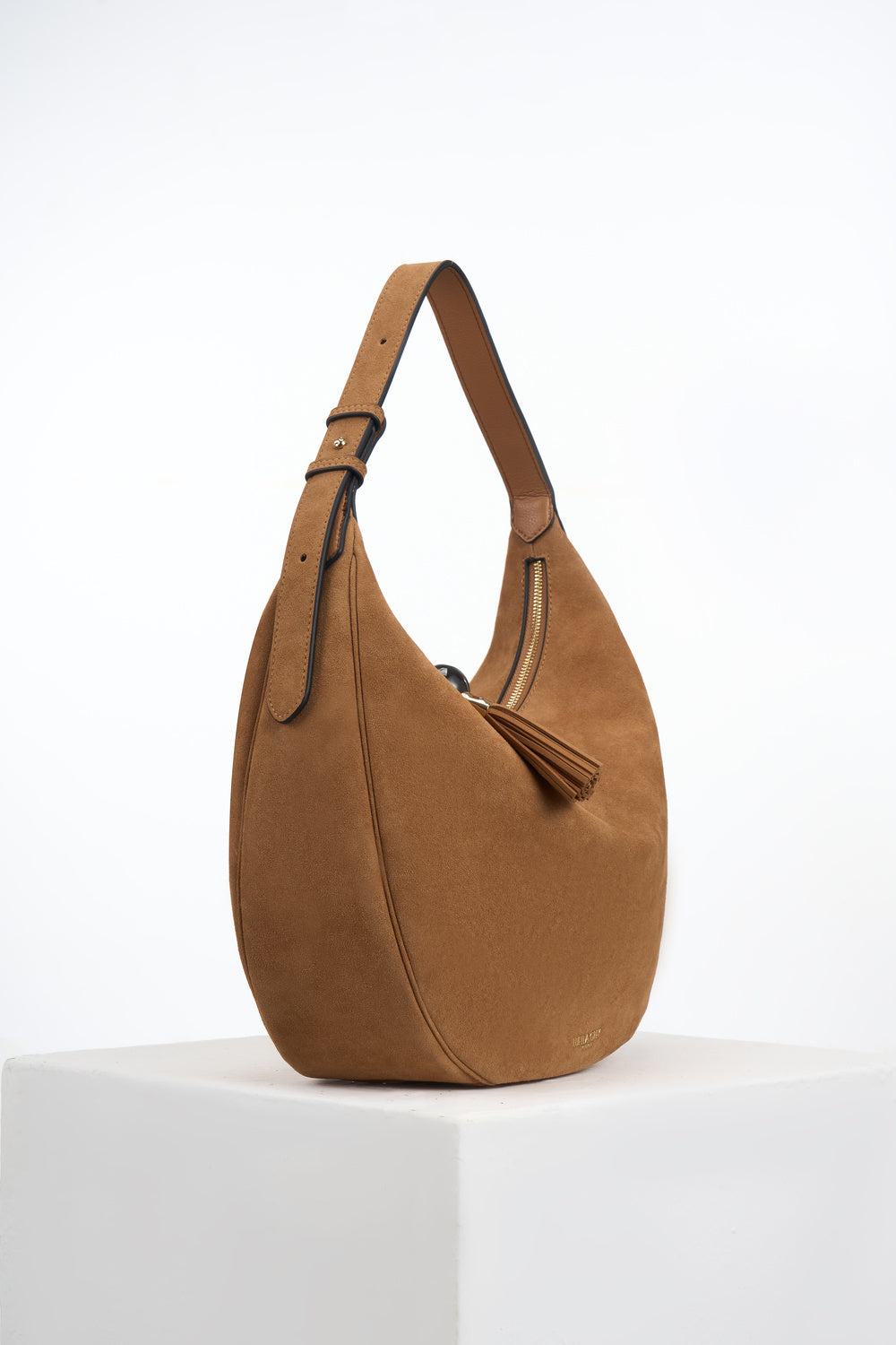 Theodora Tan Recycled Suede Scoop Hobo
