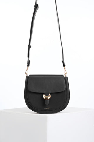 Venetia Black Saddle Crossbody