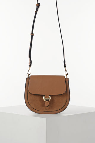 Venetia Tan Saddle Crossbody