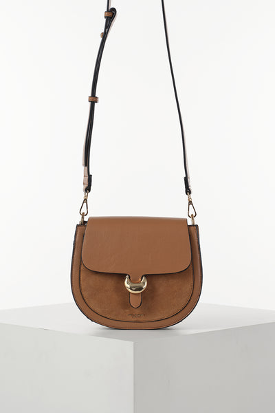 Venetia Tan Saddle Crossbody