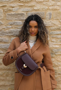 Venetia Cherry Saddle Crossbody