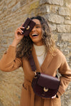 Venetia Cherry Saddle Crossbody