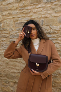 Venetia Cherry Saddle Crossbody