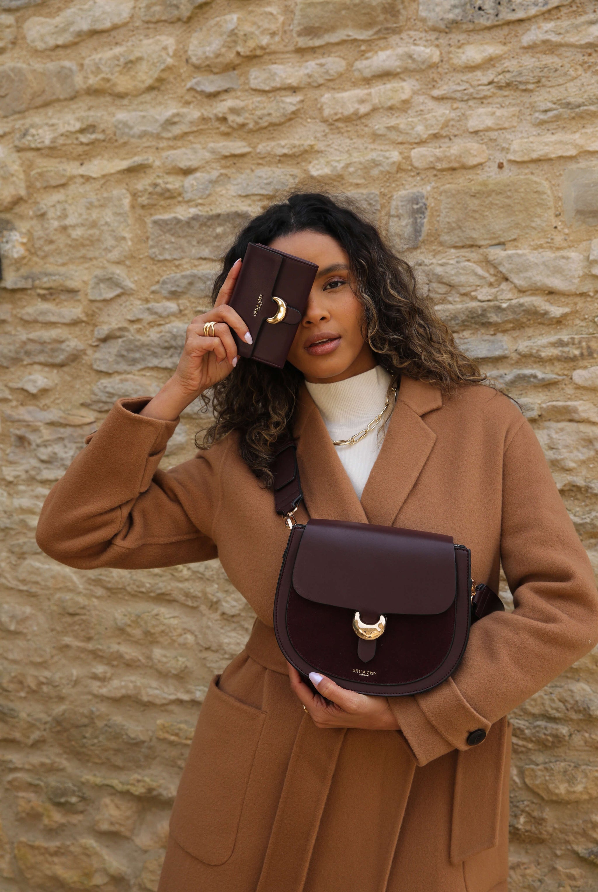 Venetia Cherry Saddle Crossbody