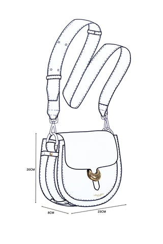 Venetia Black Saddle Crossbody