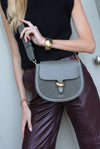 Venetia Khaki Saddle Crossbody
