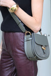Venetia Khaki Saddle Crossbody