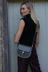 Venetia Khaki Saddle Crossbody