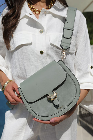 Venetia Spearmint Green Saddle Crossbody