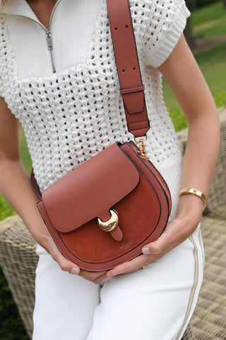 Venetia Tuscan Blush Saddle Crossbody